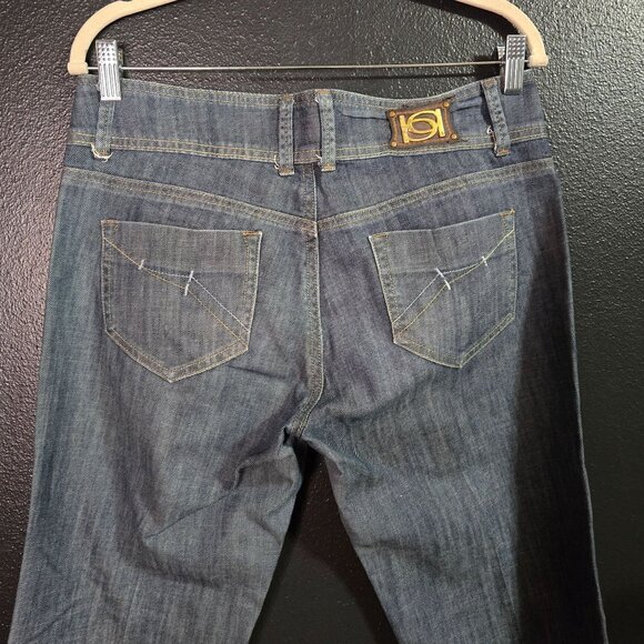 Vintage Y2K Bebe Womens 29 Flared Low Rise Denim Jeans FLAWED - Picture 8 of 10